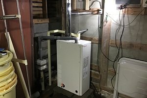 取替後の石油給湯器