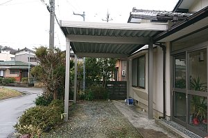 LIXIL折板カーポート 1台用　カーポート