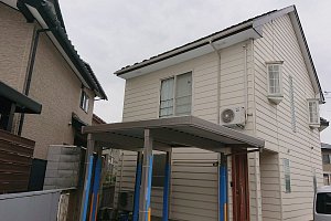 6本柱雪の落下を考慮