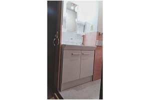 洗面台　洗面化粧台　V1　施工後