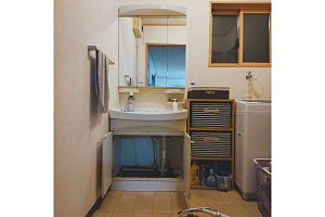 洗面台　洗面化粧台　リフォーム前