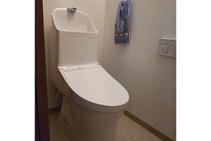 トイレ　トイレリフォーム　リフォーム　トイレ交換　TOTO　ｳｫｼｭﾚｯﾄ一体型 ZR1配管/手洗付