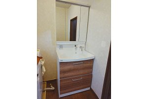 洗面台　洗面化粧台　洗面化粧台リフォーム　リフォーム　洗面台交換　クリナップ　ファンシオ　止水栓交換