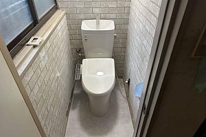 トイレ　トイレリフォーム　リフォーム　トイレ交換　LIXIL　アメージュZ　ﾊｲﾊﾟｰｷﾗﾐｯｸ　BC-Z30H-NC　DT-Z380H-NC　CW-RG10H 床補修　配管交換