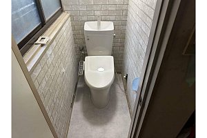 トイレ　トイレリフォーム　リフォーム　トイレ交換　LIXIL　アメージュZ　ﾊｲﾊﾟｰｷﾗﾐｯｸ　BC-Z30H-NC　DT-Z380H-NC　CW-RG10H 床補修　配管交換