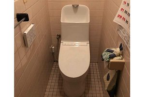 トイレ　トイレリフォーム　リフォーム　トイレ交換　TOTO　ｳｫｼｭﾚｯﾄ一体型 ZR1 ﾘﾌｫｰﾑ配/手洗付