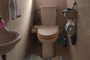 トイレ　トイレリフォーム　リフォーム　トイレ交換　TOTO　ｳｫｼｭﾚｯﾄ一体型 ZR1 ﾘﾌｫｰﾑ配/手洗付
