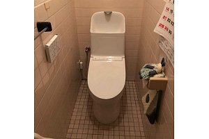 トイレ　トイレリフォーム　リフォーム　トイレ交換　TOTO　ｳｫｼｭﾚｯﾄ一体型 ZR1 ﾘﾌｫｰﾑ配/手洗付