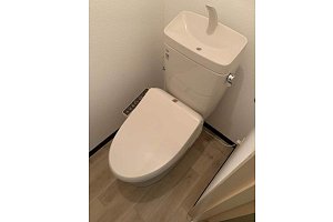トイレ　トイレリフォーム　リフォーム　トイレ交換 LIXIL　アメージュZ　クッションフロア交換　シングルレバー混合栓　照明交換