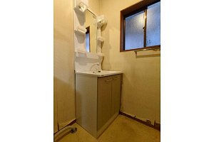 洗面台　洗面化粧台　洗面化粧台リフォーム　リフォーム　洗面台交換 クリナップ　BGA SANEI　ｼﾝｸﾞﾙｼｬﾜｰ混合栓　K27CMK-13