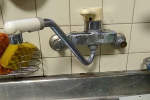 洗面台　洗面化粧台　洗面化粧台リフォーム　リフォーム　洗面台交換 クリナップ　BGA SANEI　ｼﾝｸﾞﾙｼｬﾜｰ混合栓　K27CMK-13