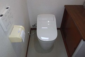 トイレ　トイレリフォーム　リフォーム　トイレ交換　Panasonic　ｱﾗｳｰﾉS160　ﾀｲﾌﾟ2 ﾌﾗｯﾄﾘﾓｺﾝ	