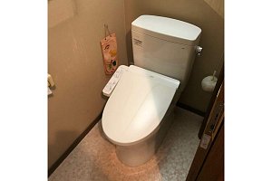 トイレ　トイレリフォーム　リフォーム　トイレ交換 TOTO　ピュアレストQR