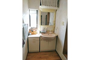 洗面台　洗面化粧台　洗面化粧台リフォーム　リフォーム　洗面台交換　LIXIL　V1　D7