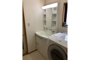 洗面台　洗面化粧台　洗面化粧台リフォーム　リフォーム　洗面台交換　クリナップ　ファンシオ