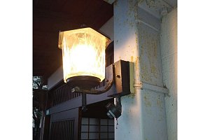 玄関灯交換　玄関　ライト　暖房機器撤去　Panasonic　センサーライト　LSEWC4033LE1