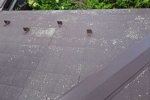 足場　屋根塗装