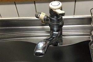 交換前の水栓